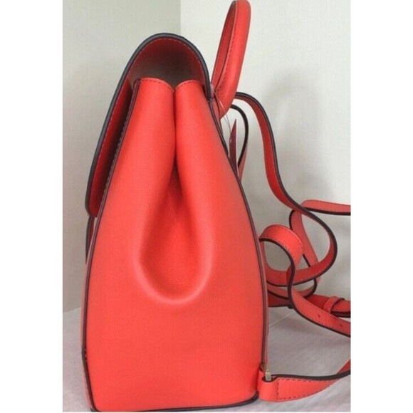 New Kate Spade Adel Medium Flap Backpack Leather Geranium - Picture 4 of 7